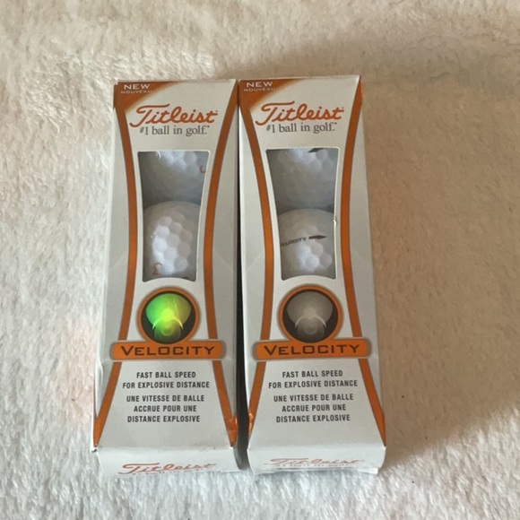 Titleist Velocity Golf Balls - White and Orange Packaging - Picture 1 of 5